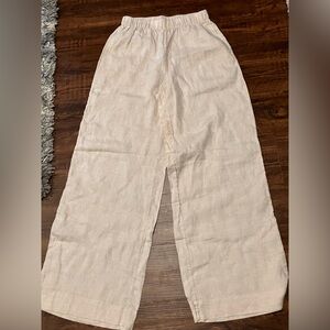 H&M Wide-Leg Linen Pants XS